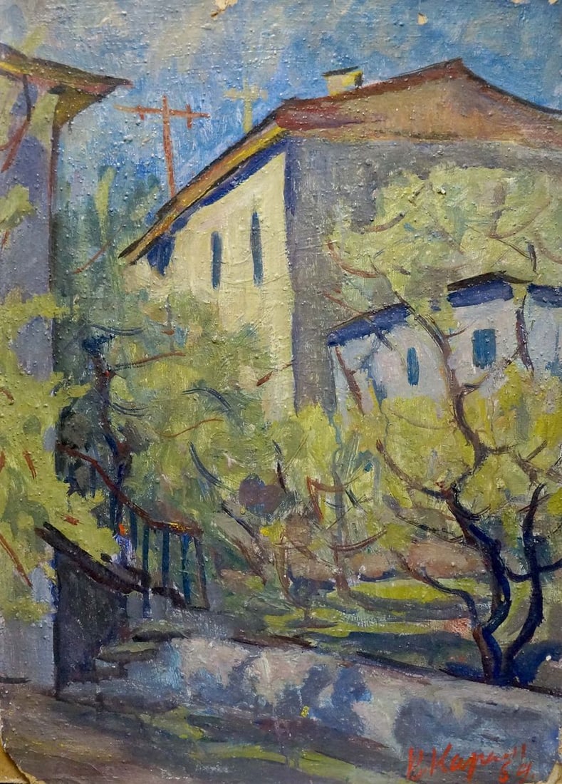 Oil painting City street landscape Karelin Vyacheslav (1 of 9)