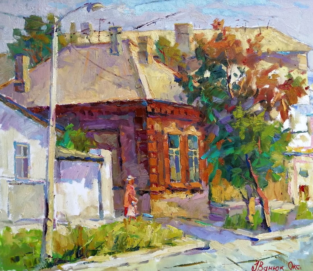 Oil painting Streets of old Mariupol Kalenyuk Oksana: Title: Oil painting Streets of old Mariupol Kalenyuk Oksana Description: NoKalen 204 *** ABOUT THIS PAINTING *** * TITLE: "Streets of old Mariupol" * ARTISTS: Kalenyuk Oksana * SIZE: 70x60 cm/'27.55x2