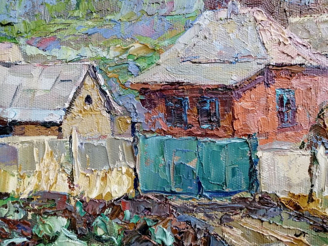 Oil painting Autumn vegetable garden Kalenyuk Oksana - 7