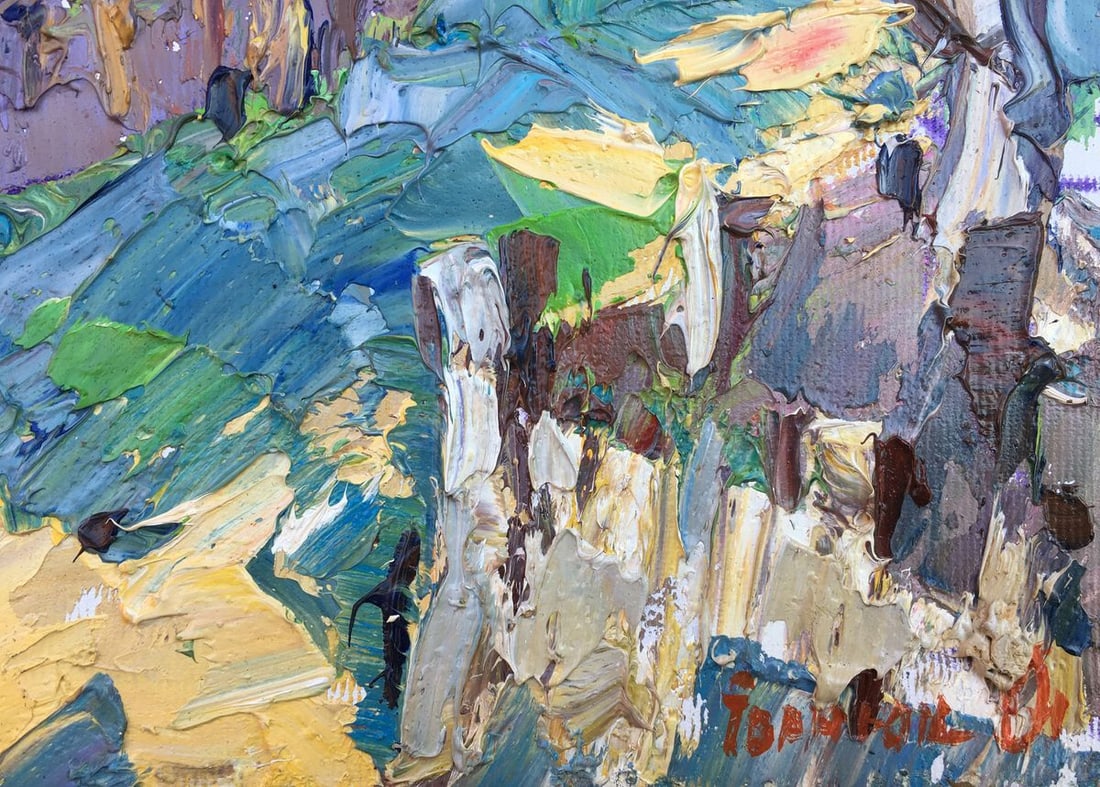 Oil painting Childhood street Kalenyuk Alex - 2