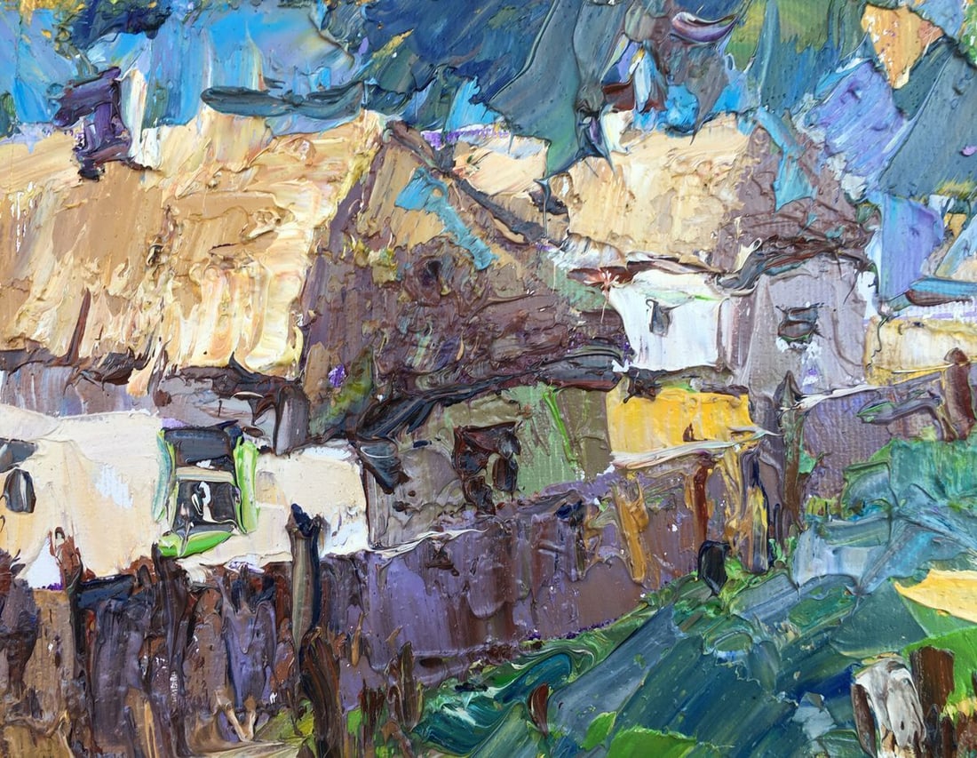 Oil painting Childhood street Kalenyuk Alex - 4