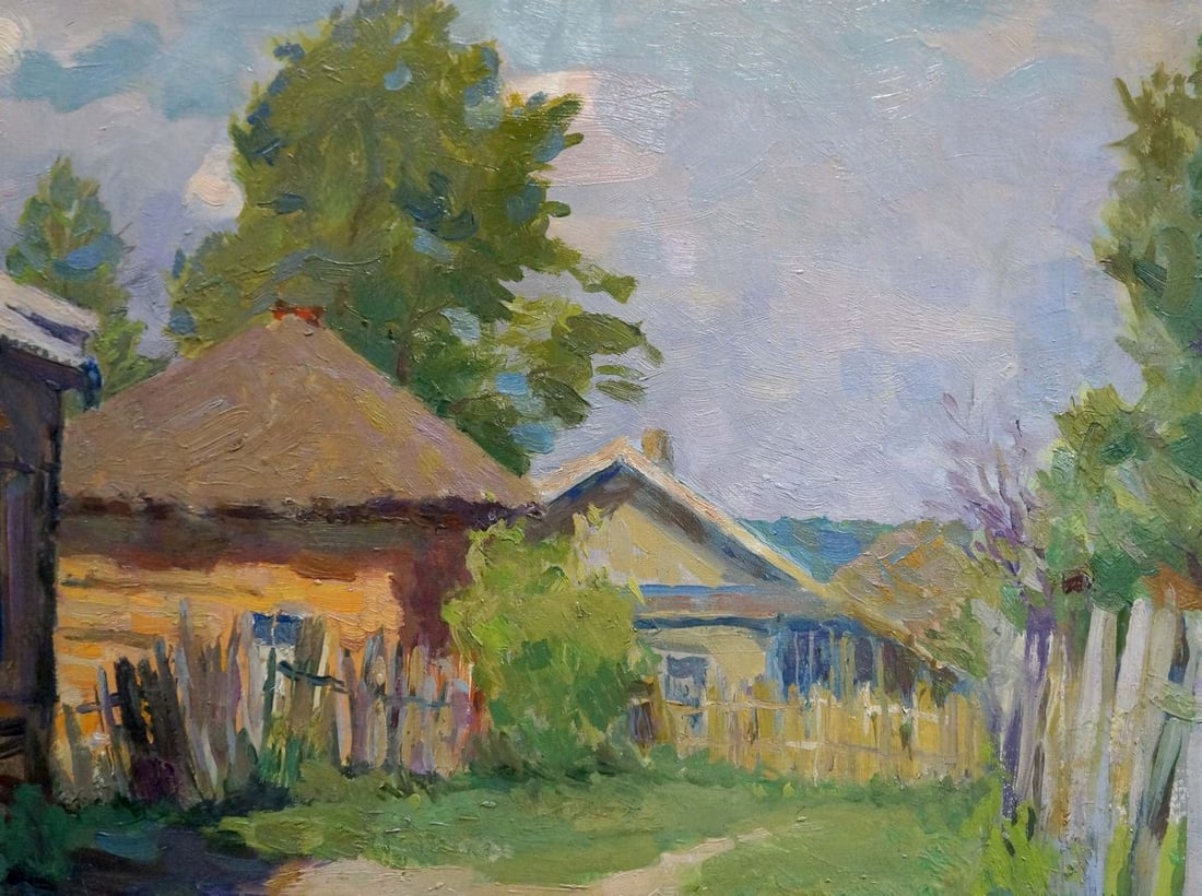 Oil painting Village landscape Pavlyuk Nikolay Artemovich (1 of 8)