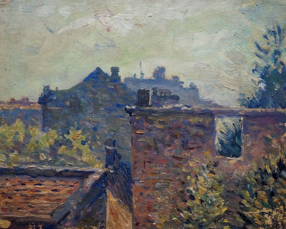 Oil painting City landscape Odessa artist: Title: Oil painting City landscape Odessa artist Description: NoVerns 425 *** ABOUT THIS PAINTING *** * TITLE: "City landscape" * ARTISTS: Odessa artist * SIZE: 23x34 cm/'9.05x13.38 inches' * MEDIUM: