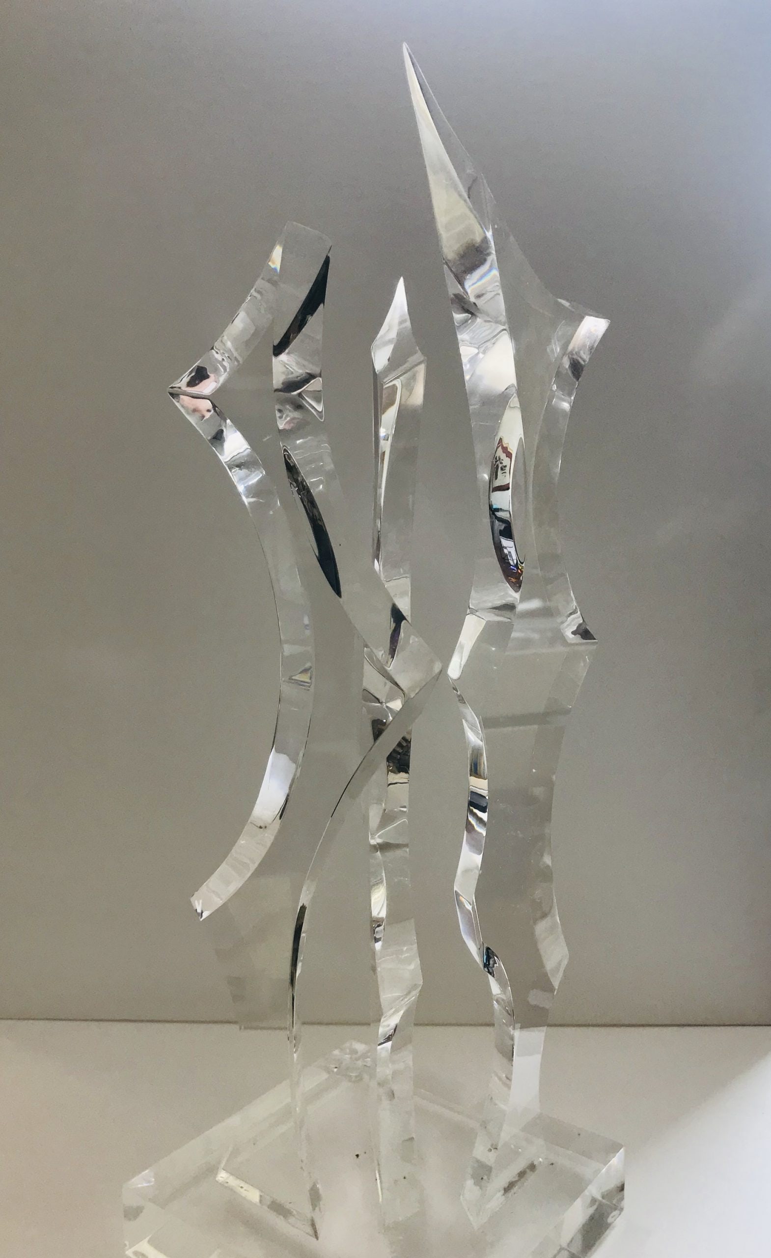 Norman Mercer, Signed 1970's Sculpture Lucite Acrylic 15"H: Title: Norman Mercer, Signed 1970's Sculpture Lucite Acrylic 15"H Artist: Decor, Sculptures, Varieties Description: Lucite Acrylic Sculpture Signed by Norman Mercer 15?H x 4? Early work 1970's