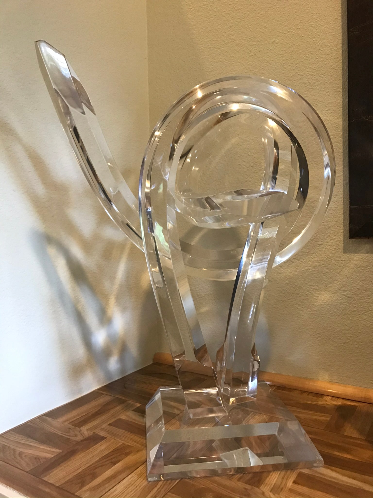 1999 Sculpture Lucite Acrylic 21"H signed by Haziza - 2