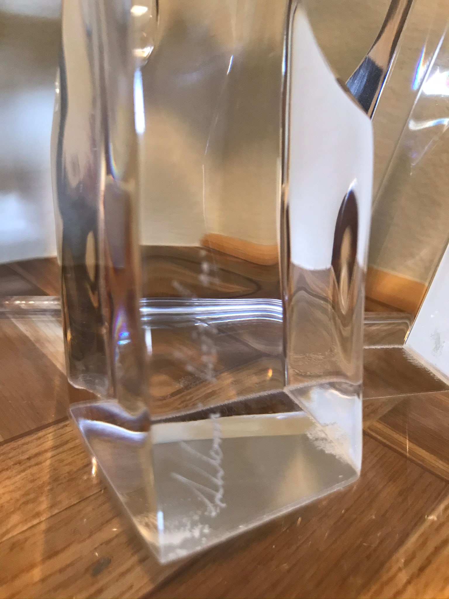 1999 Sculpture Lucite Acrylic 21"H signed by Haziza - 3