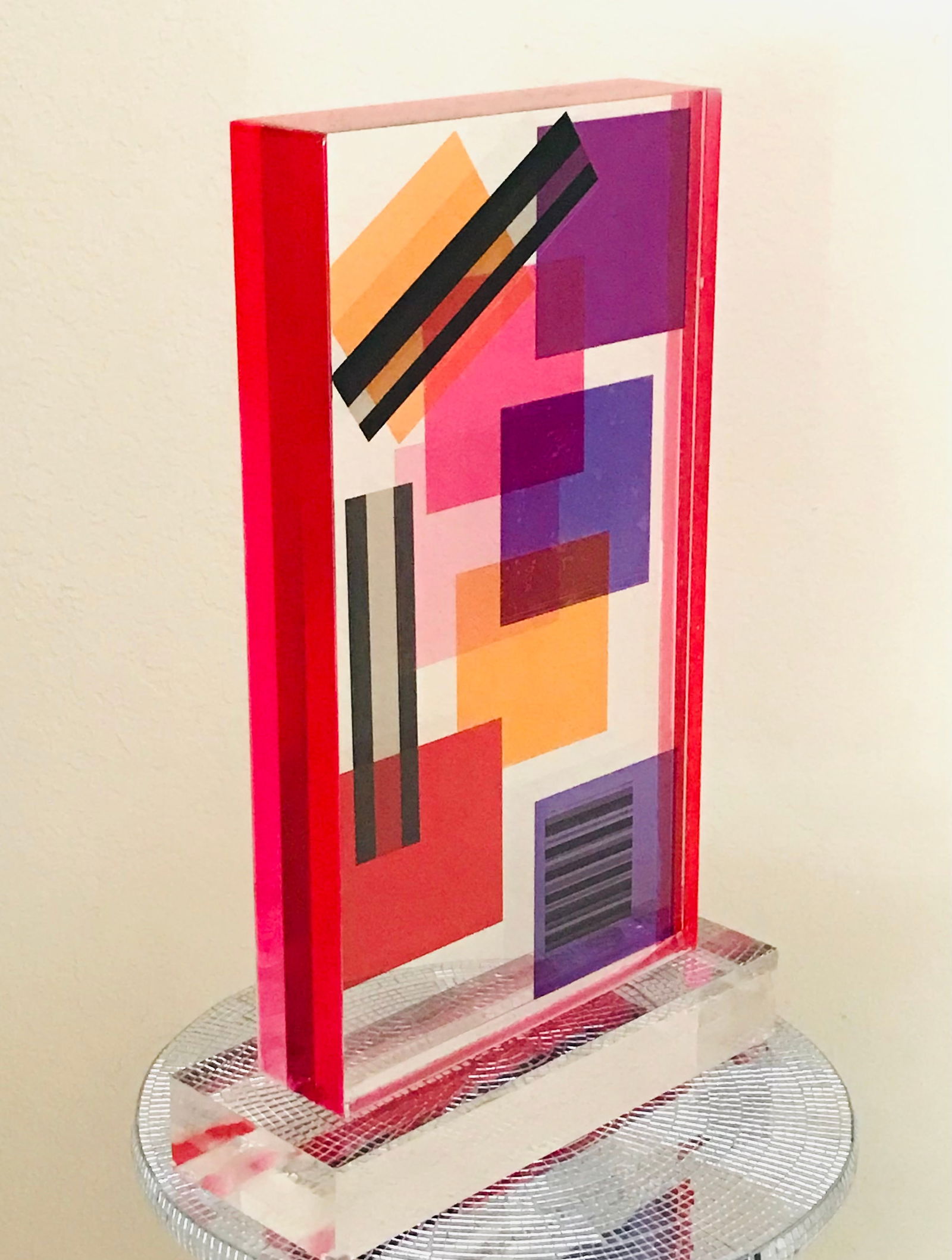 Lucite Acrylic sculpture Geo by Grace Absi - 2
