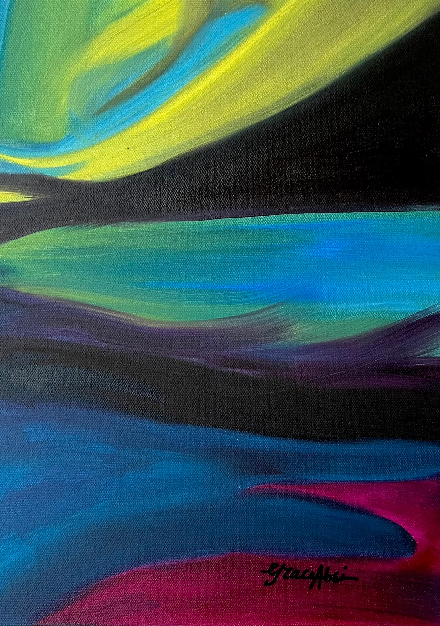 Grace Absi Abstract 5 Oil Painting on canvas 2019 - 4