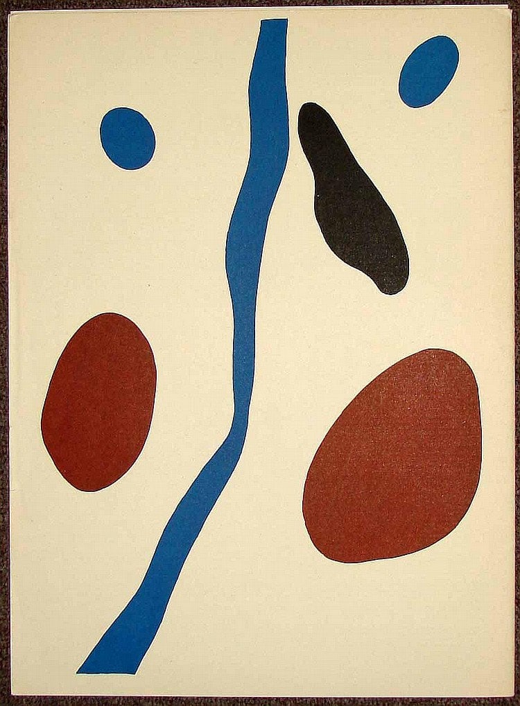 Jean Arp Original Lithograph DM0120 Derriere le Miroir 1949*: Title: Jean Arp Original Lithograph DM0120 Derriere le Miroir 1949* Artist: Arp Description: Title: Untitled - DM0120 Artist: Jean Arp Country: France Medium: Original Lithograph Marks: Not