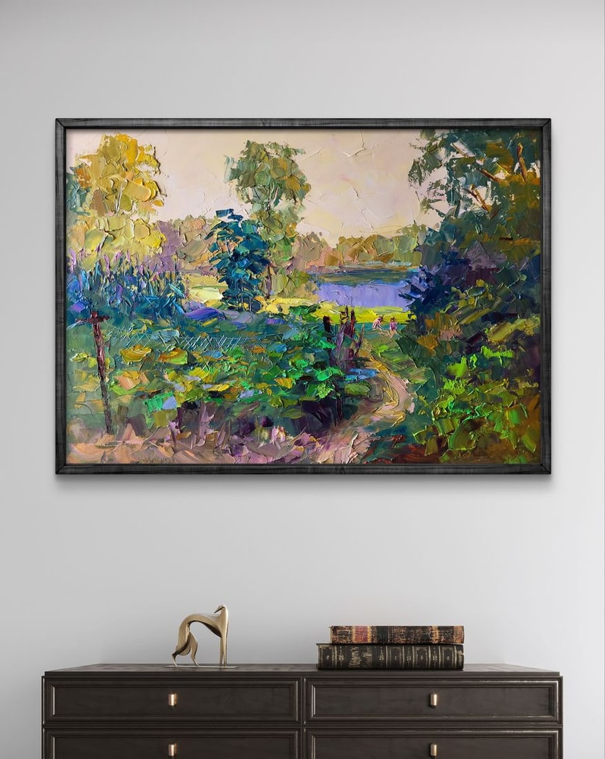 Oil painting The path to the river Boris Serdyuk - 2