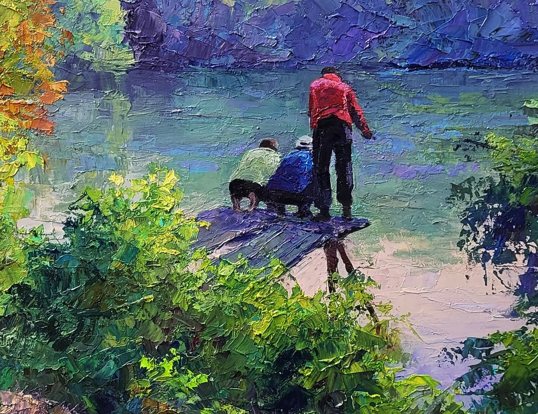 Oil painting On morning fishing Boris Serdyuk - 8