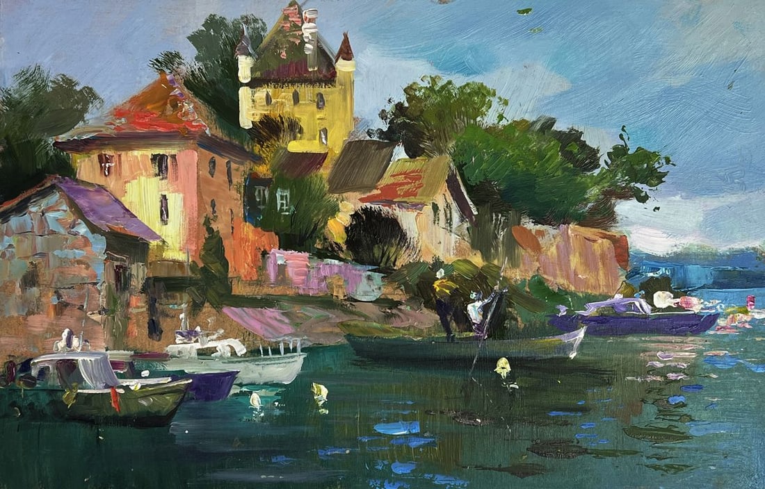 Oil painting Boats near the house Yuriy Suprunchuk - 3