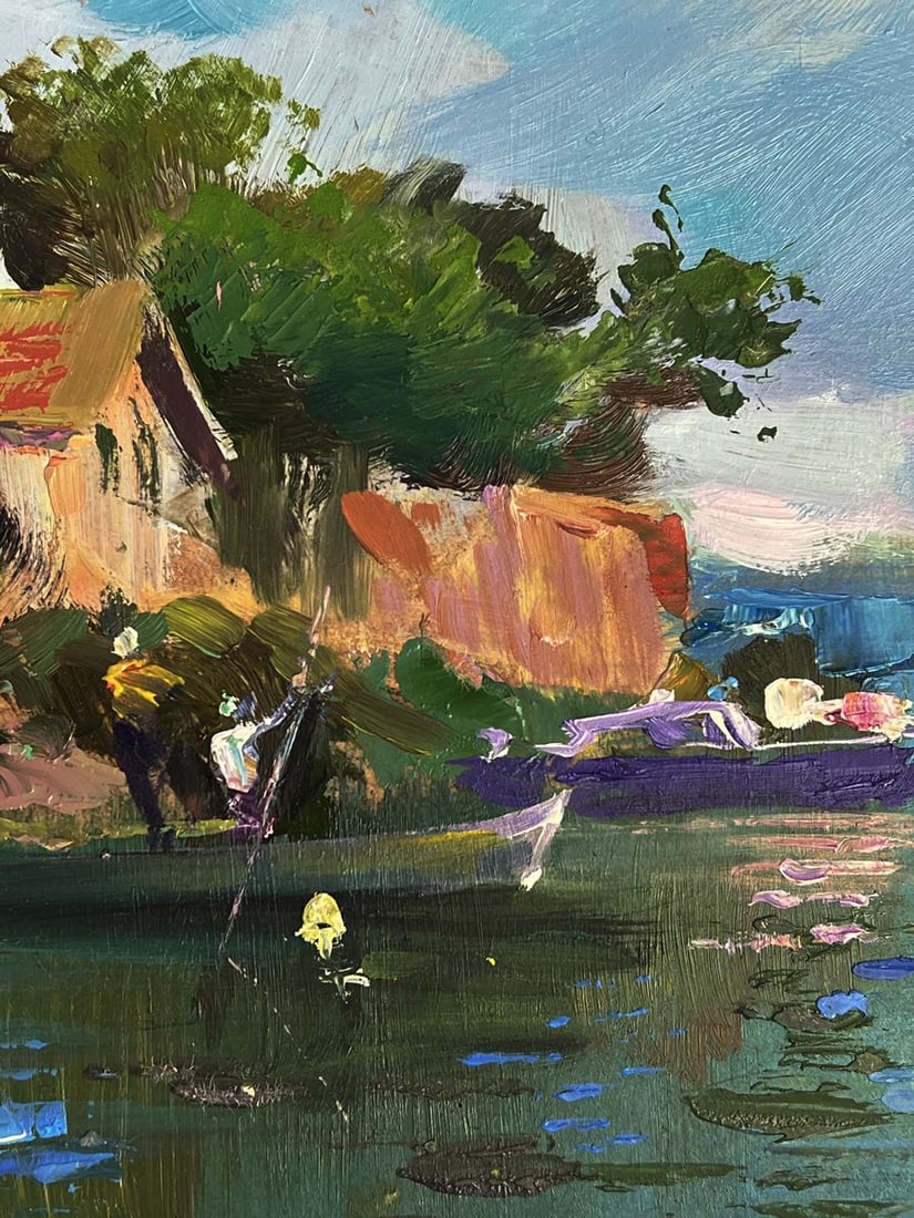 Oil painting Boats near the house Yuriy Suprunchuk - 4