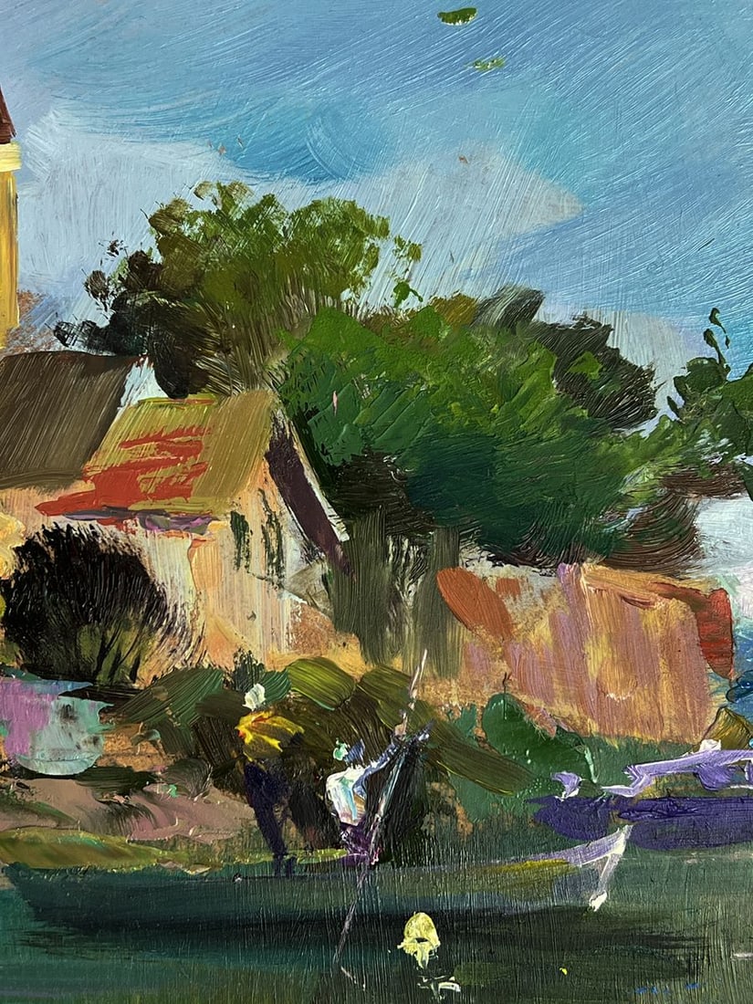 Oil painting Boats near the house Yuriy Suprunchuk - 5