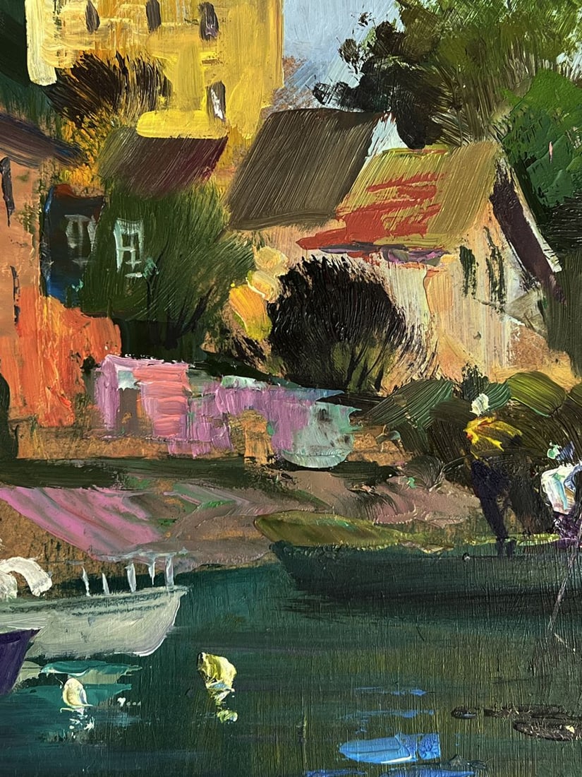 Oil painting Boats near the house Yuriy Suprunchuk - 6