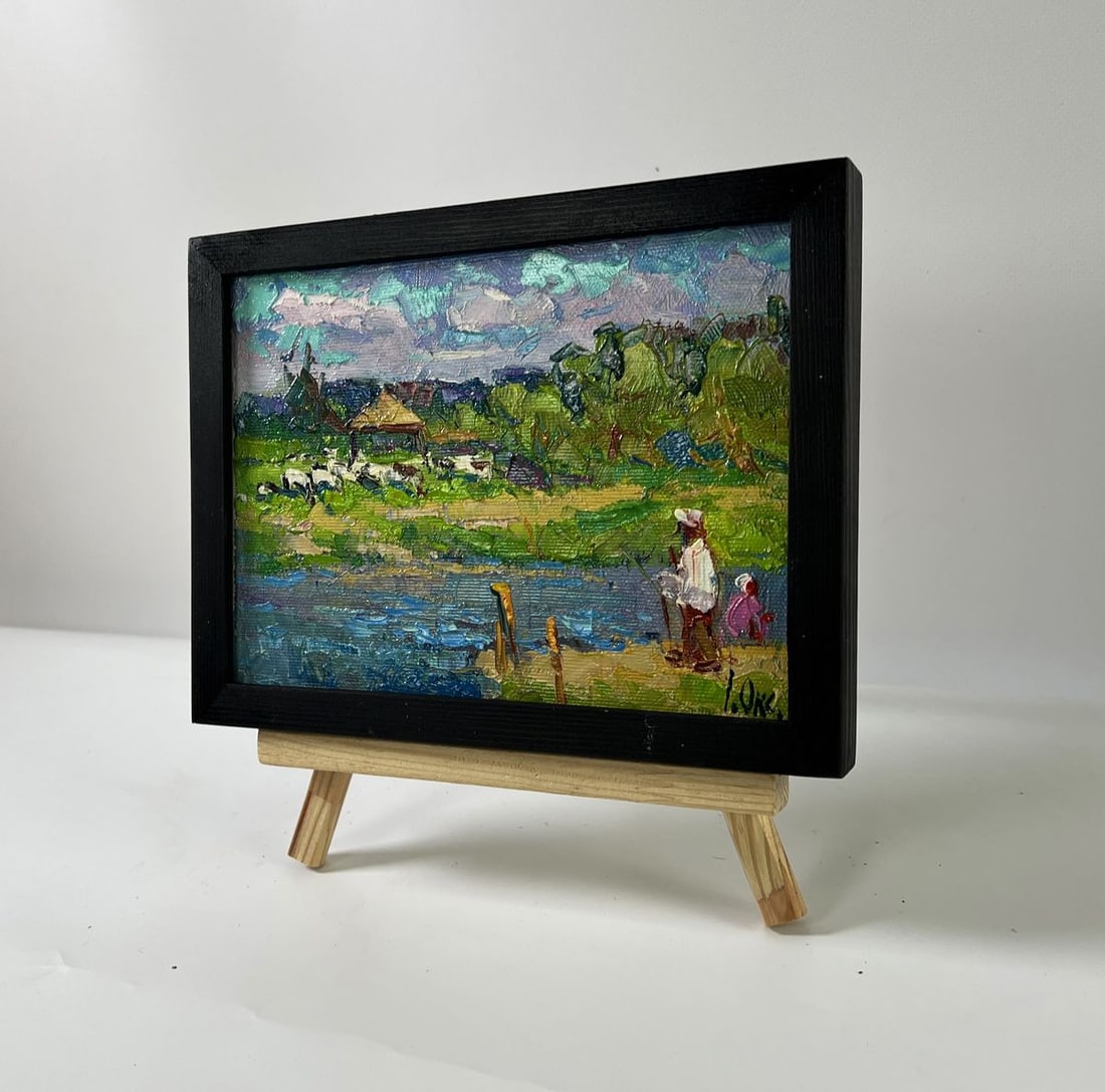 Oil painting By the summer river Oksana Ivanyuk - 2