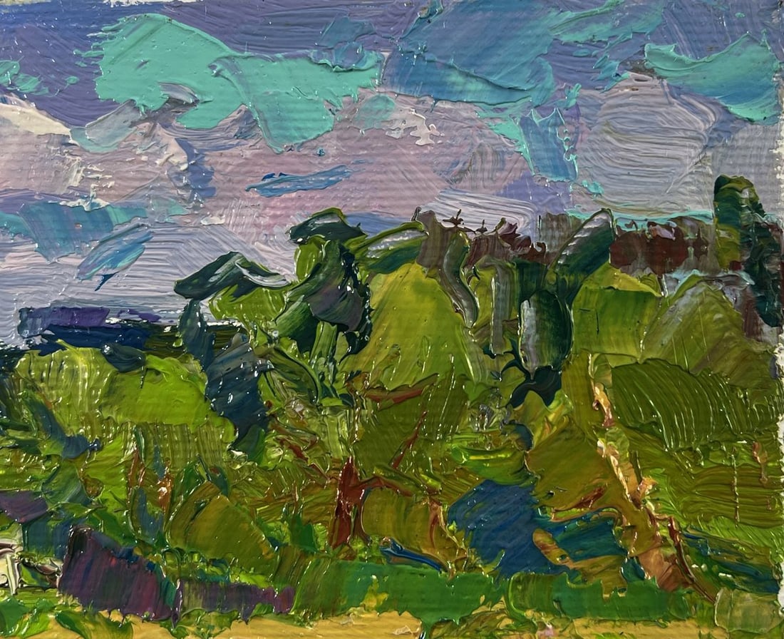 Oil painting By the summer river Oksana Ivanyuk - 4