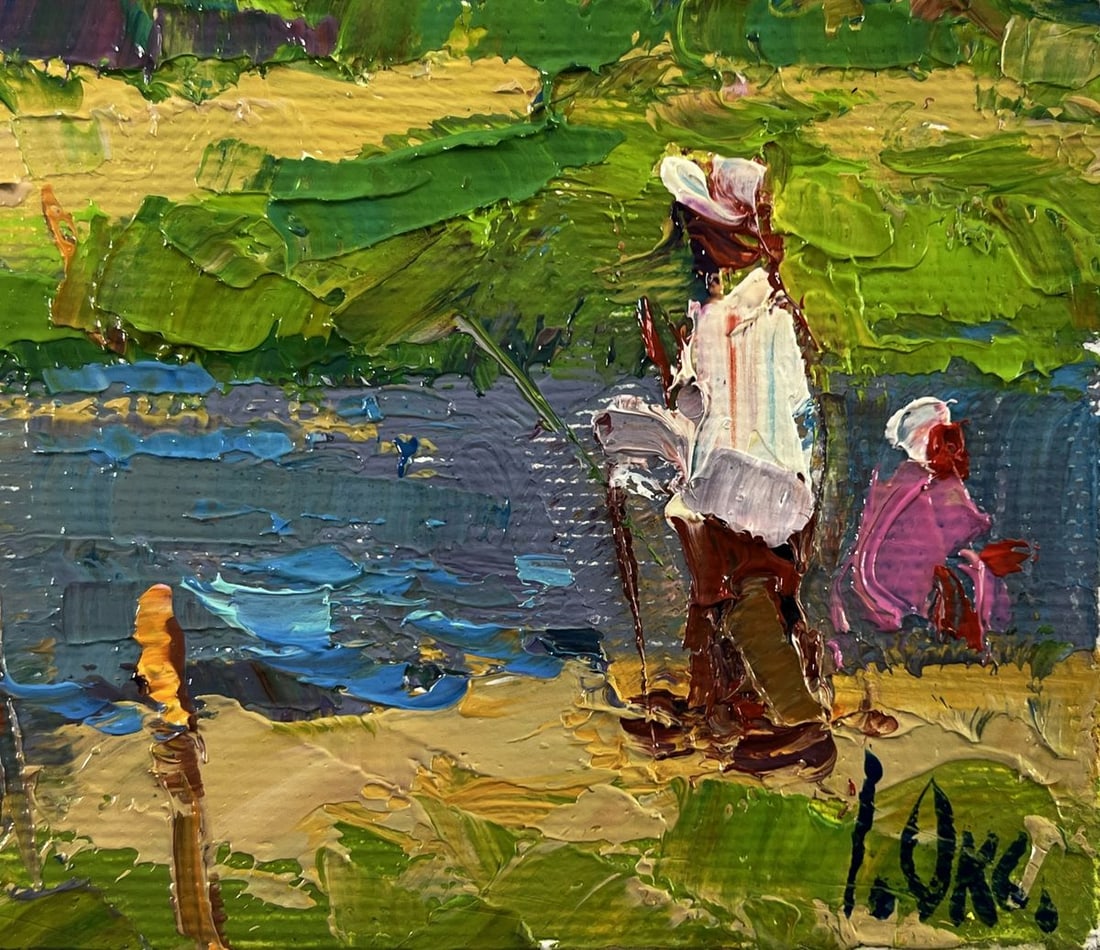 Oil painting By the summer river Oksana Ivanyuk - 5