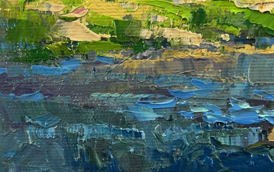 Oil painting By the summer river Oksana Ivanyuk - 6