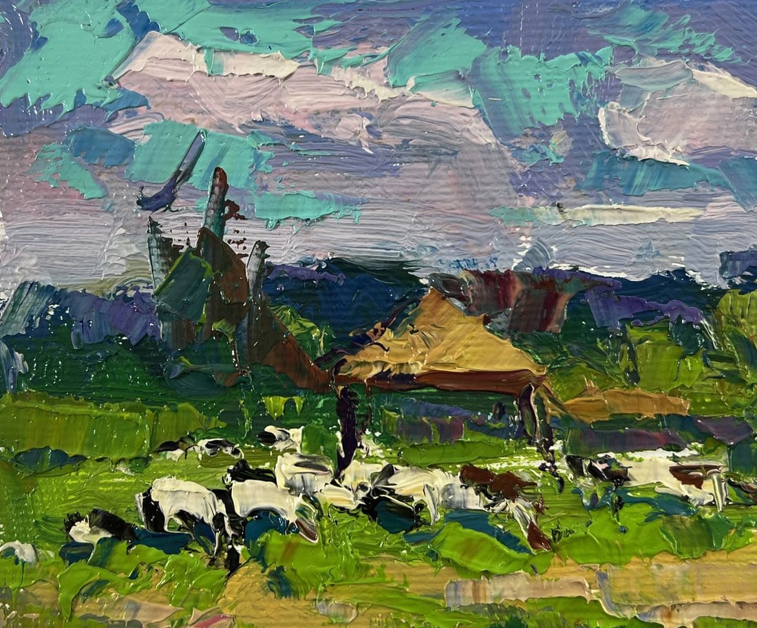 Oil painting By the summer river Oksana Ivanyuk - 7