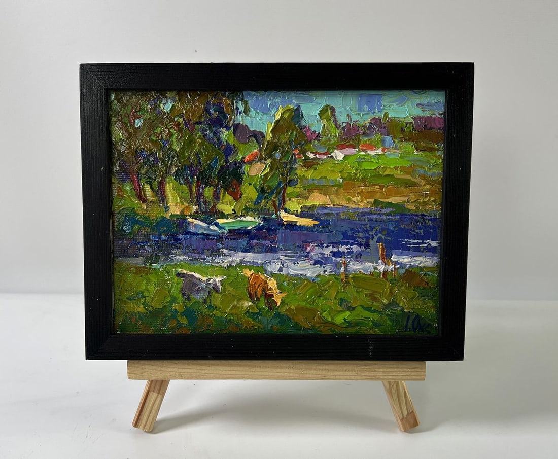 Oil painting Near the river Oksana Ivanyuk: Title: Oil painting Near the river Oksana Ivanyuk Description: NoAAA5946 *** ABOUT THIS PAINTING *** * TITLE: "Near the river" * ARTISTS: Oksana Ivanyuk * SIZE: 15x20 cm/5.90x7.87 inches' * MEDIUM: oi
