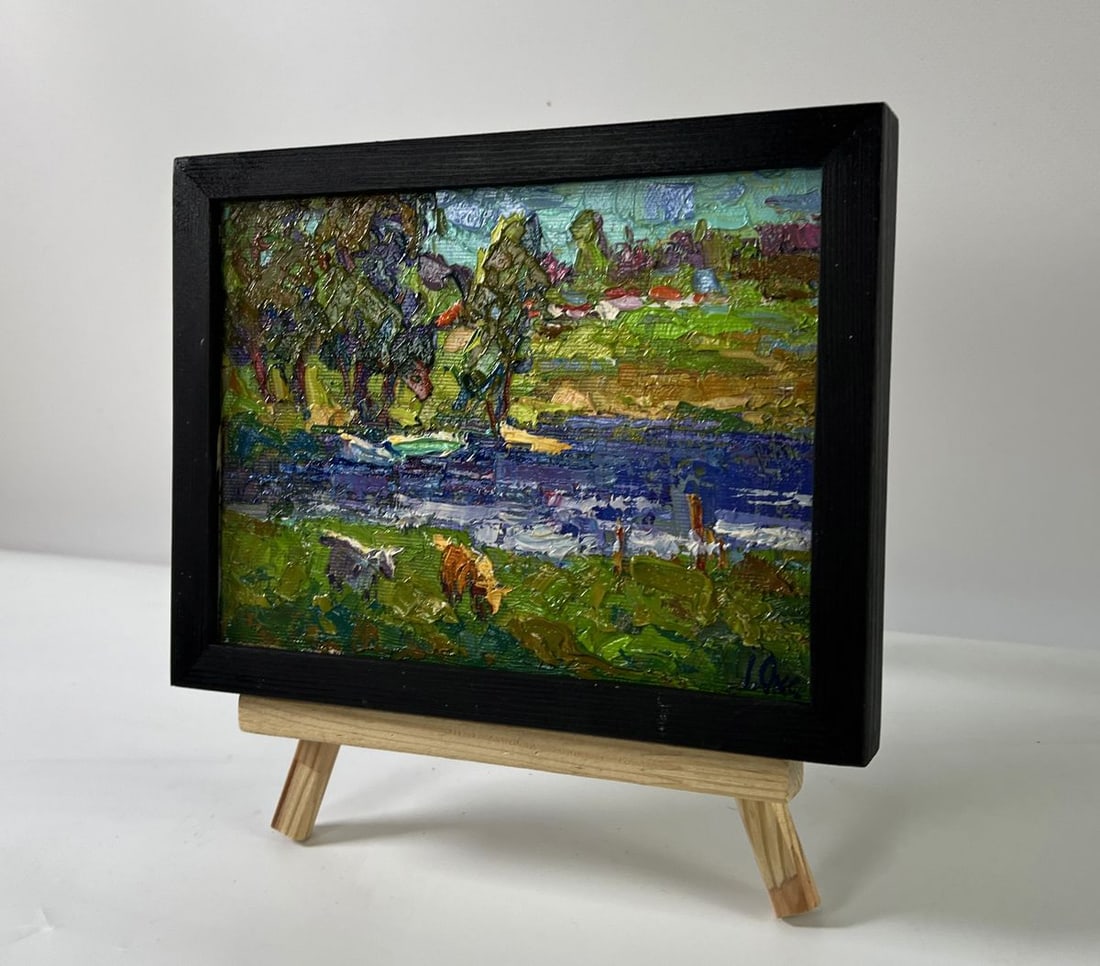 Oil painting Near the river Oksana Ivanyuk - 2