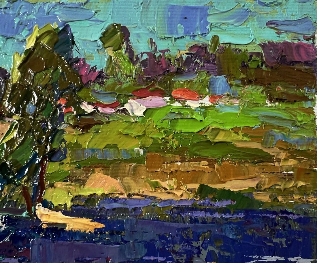 Oil painting Near the river Oksana Ivanyuk - 4