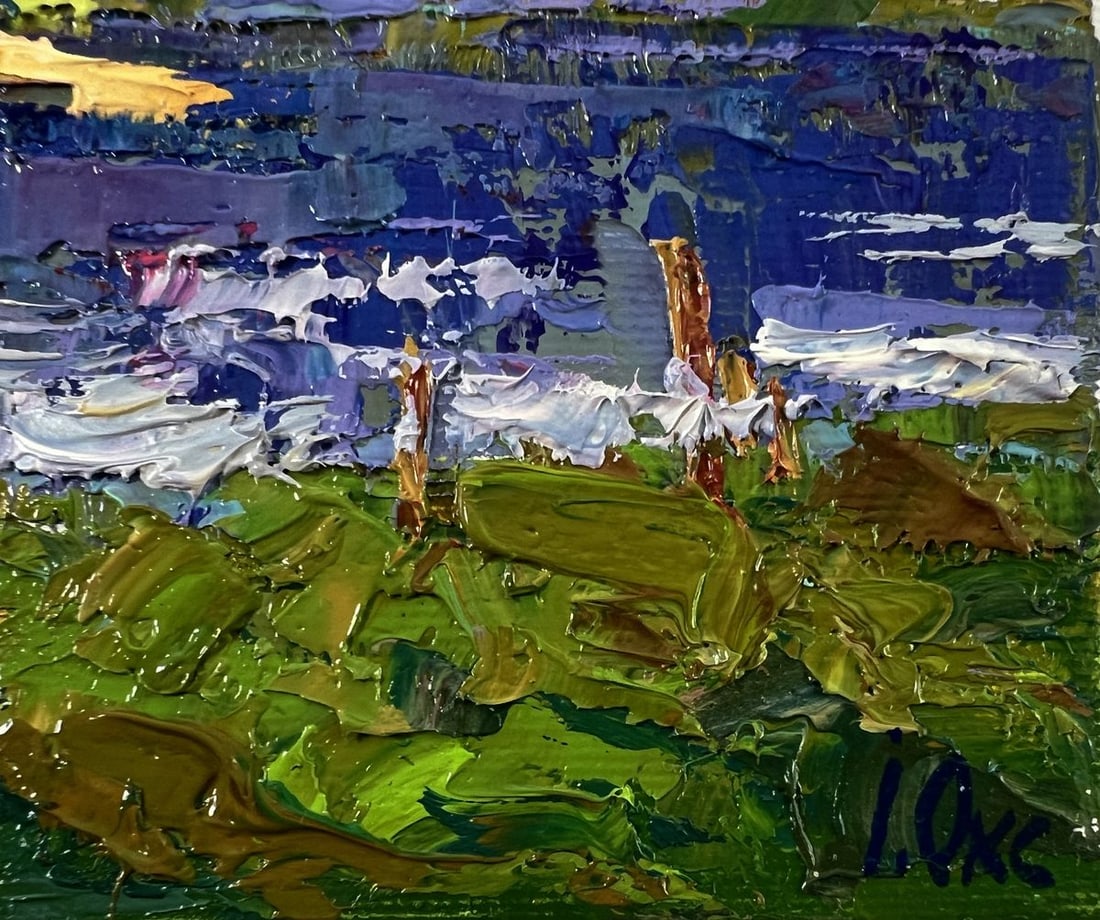 Oil painting Near the river Oksana Ivanyuk - 5