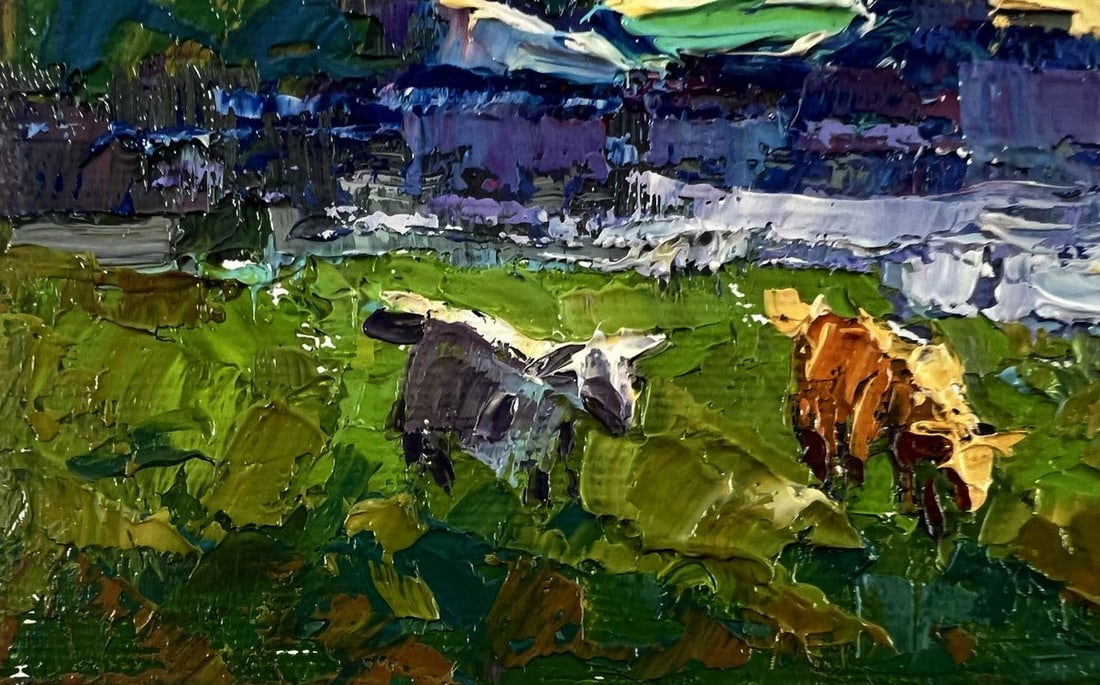 Oil painting Near the river Oksana Ivanyuk - 6