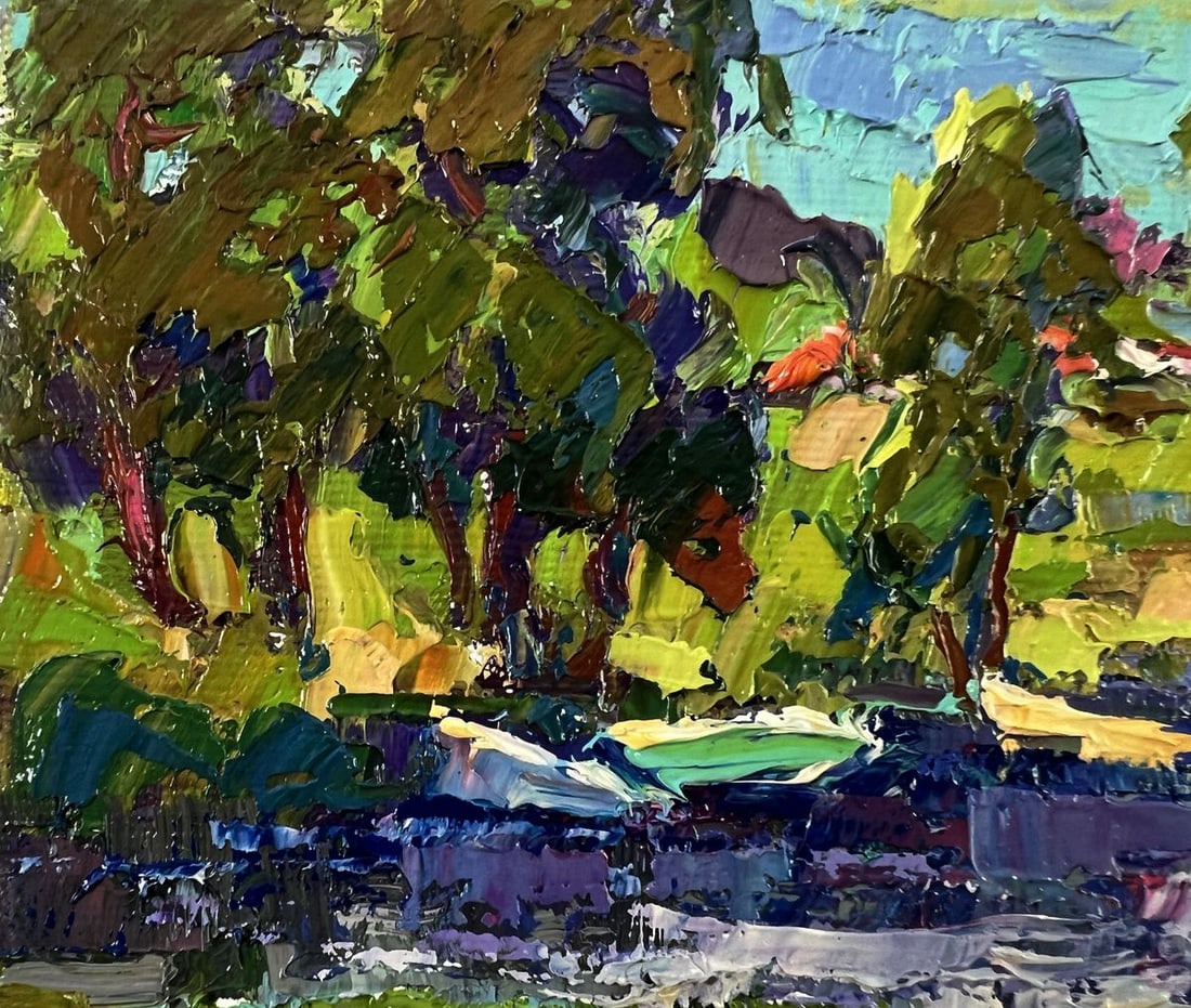 Oil painting Near the river Oksana Ivanyuk - 7