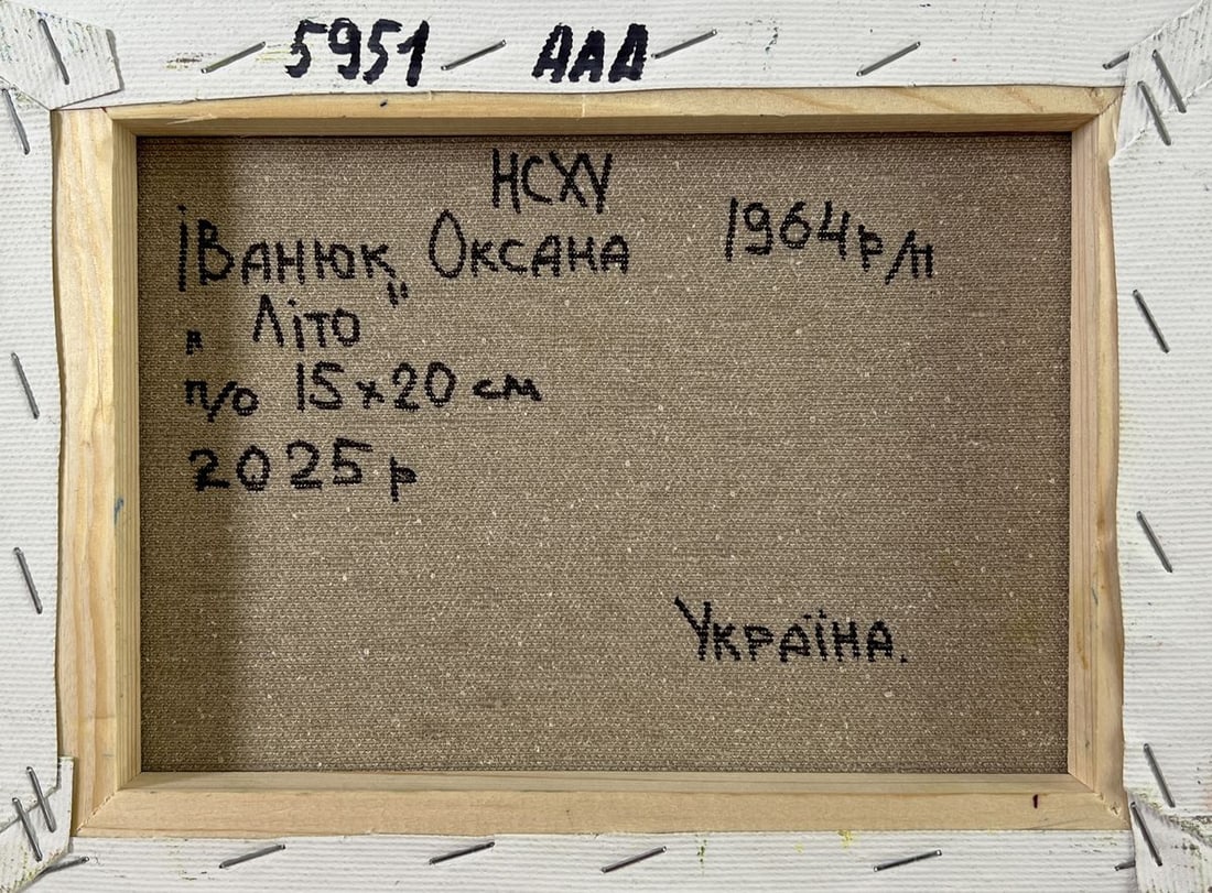 Oil painting Haystacks by the river Oksana Ivanyuk - 8