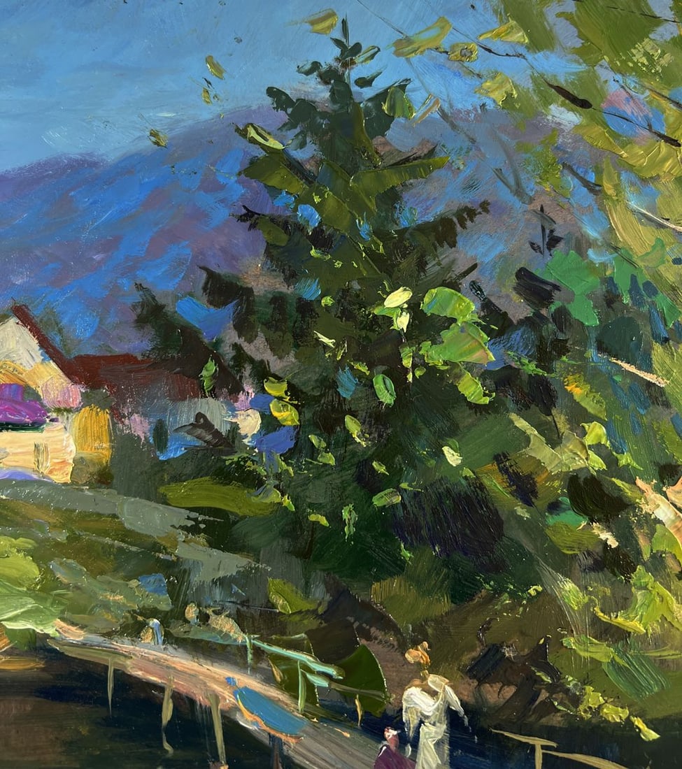 Oil painting Bridge over the river Yuriy Suprunchuk - 5