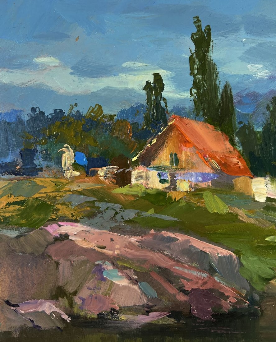 Oil painting Bridge over the river Yuriy Suprunchuk - 6