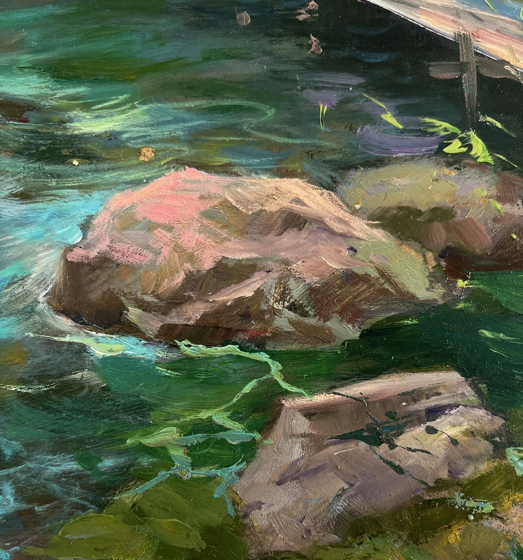 Oil painting Bridge over the river Yuriy Suprunchuk - 8