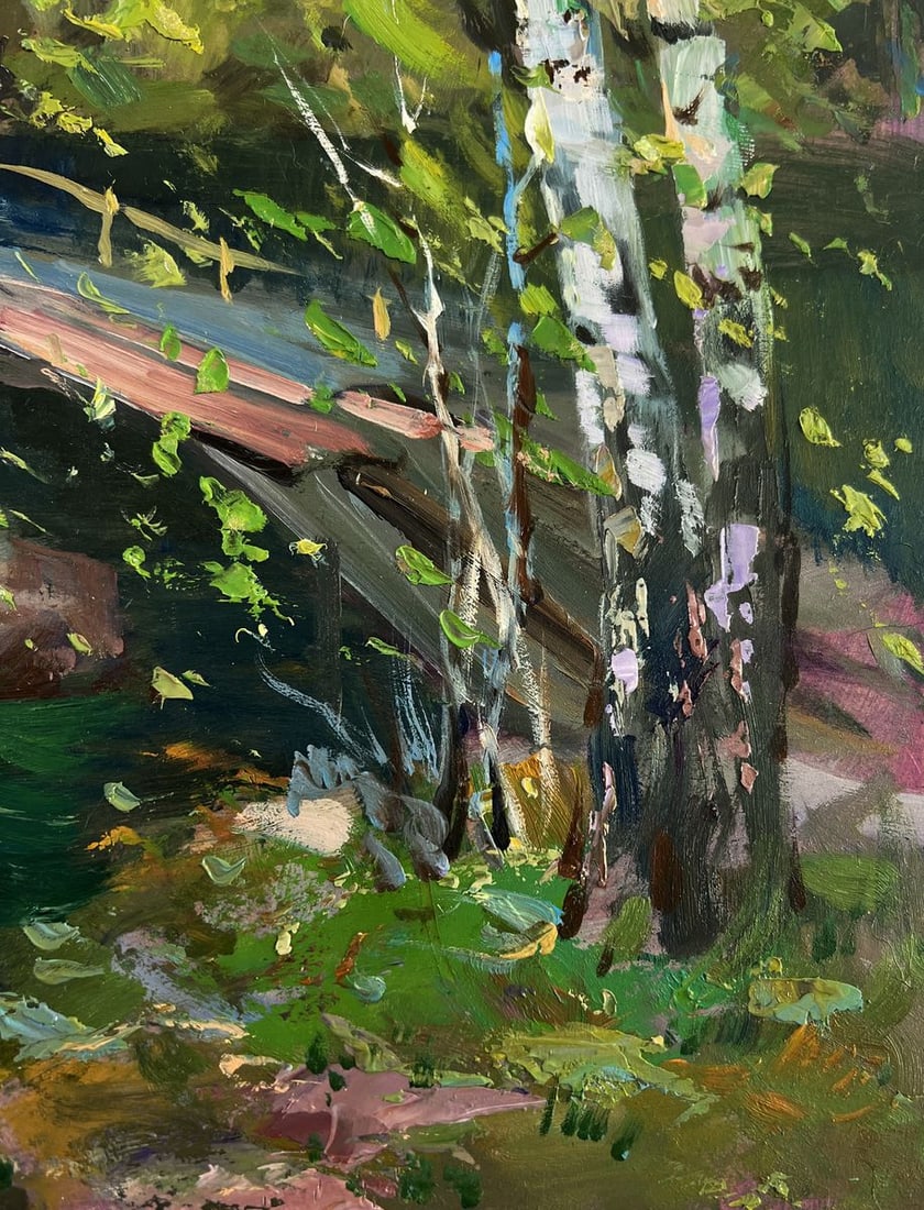Oil painting Bridge over the river Yuriy Suprunchuk - 9