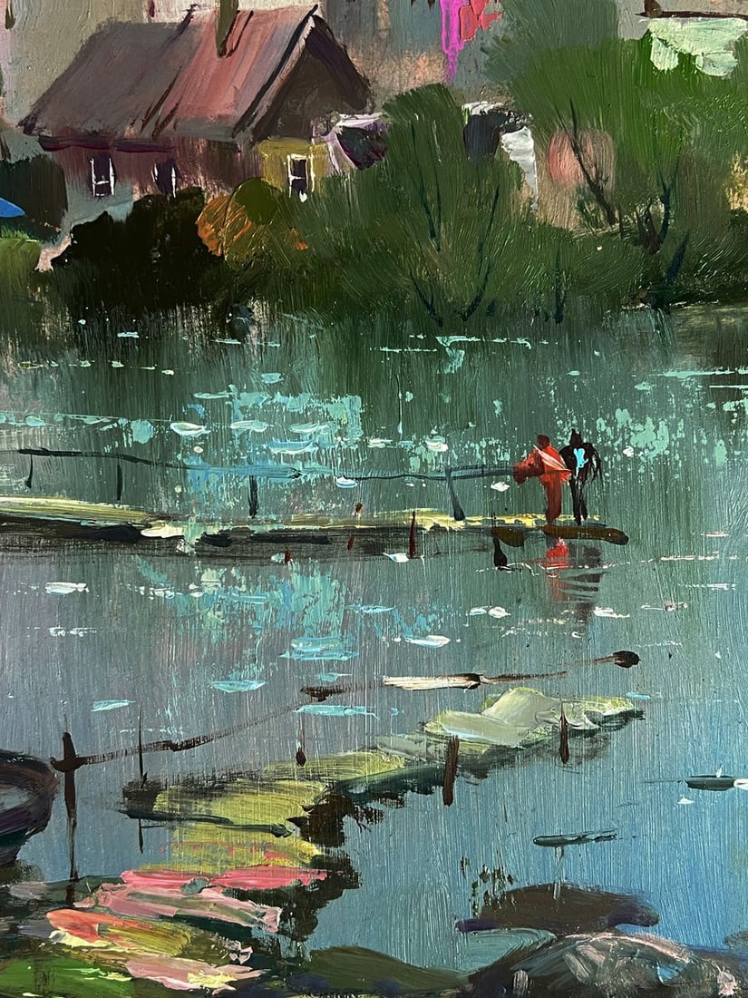 Oil painting River near the church Yuriy Suprunchuk - 7