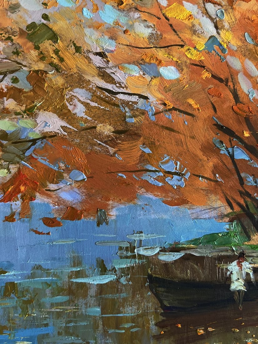 Oil painting On the autumn river Yuriy Suprunchuk - 10