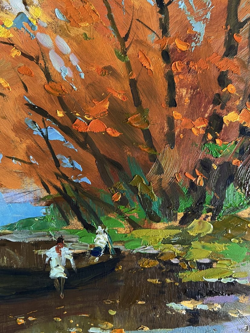 Oil painting On the autumn river Yuriy Suprunchuk - 5