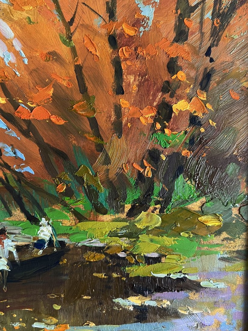 Oil painting On the autumn river Yuriy Suprunchuk - 6