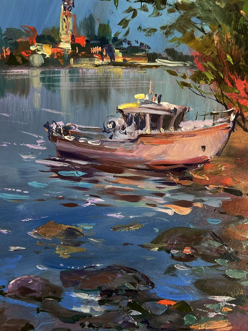 Oil painting A boat near the shore Yuriy Suprunchuk - 5