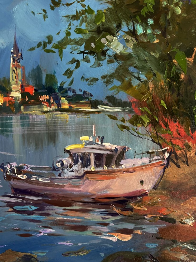 Oil painting A boat near the shore Yuriy Suprunchuk - 9