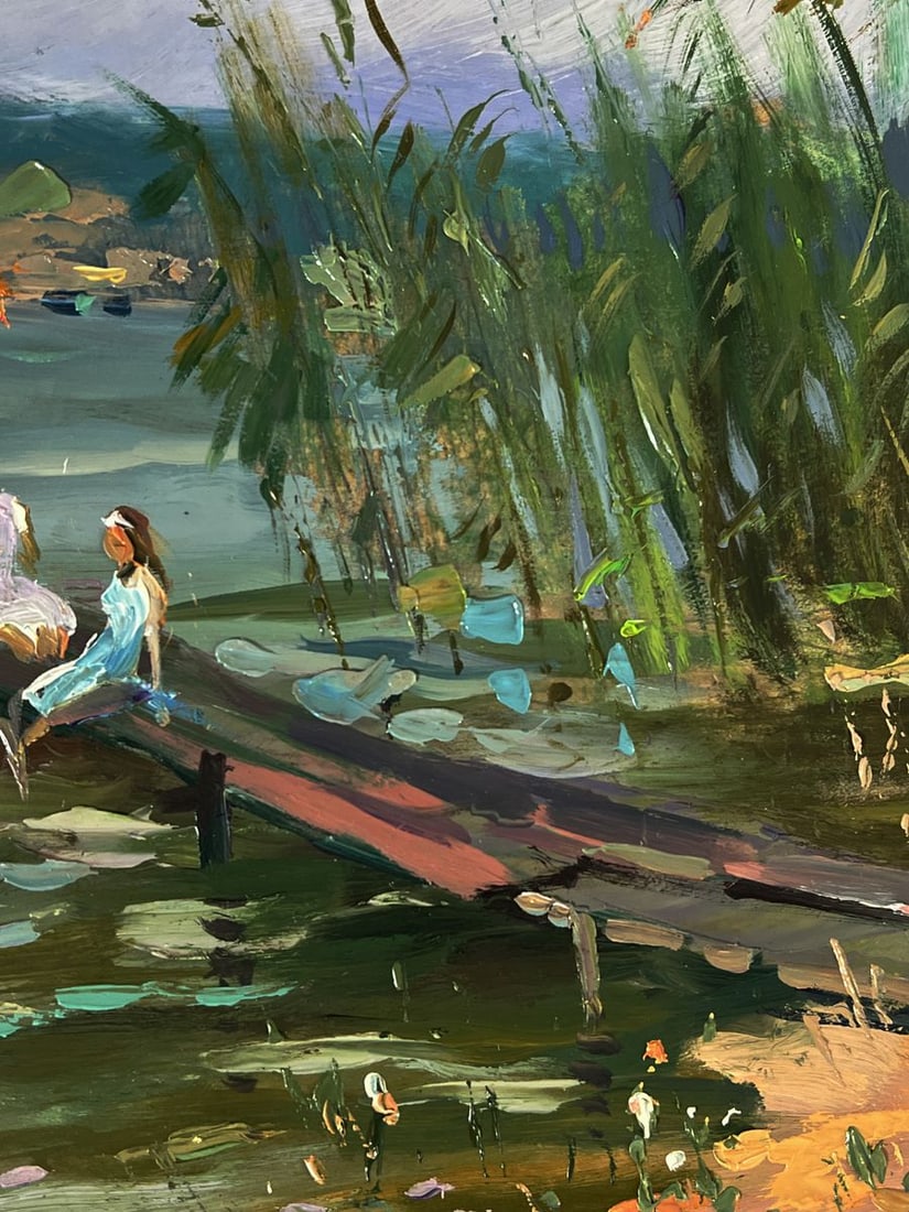 Oil painting Girls by the river Yuriy Suprunchuk - 4