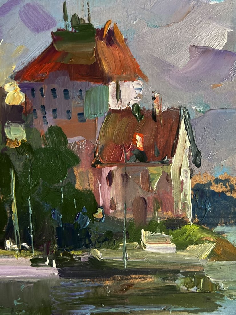 Oil painting Houses by the river Yuriy Suprunchuk - 9