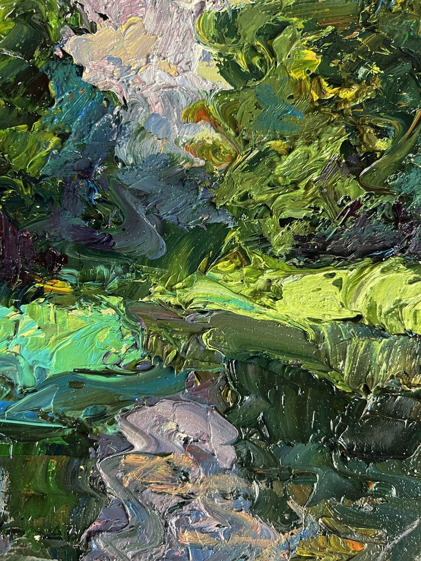 Oil painting Quiet daytime river Boris Serdyuk - 10