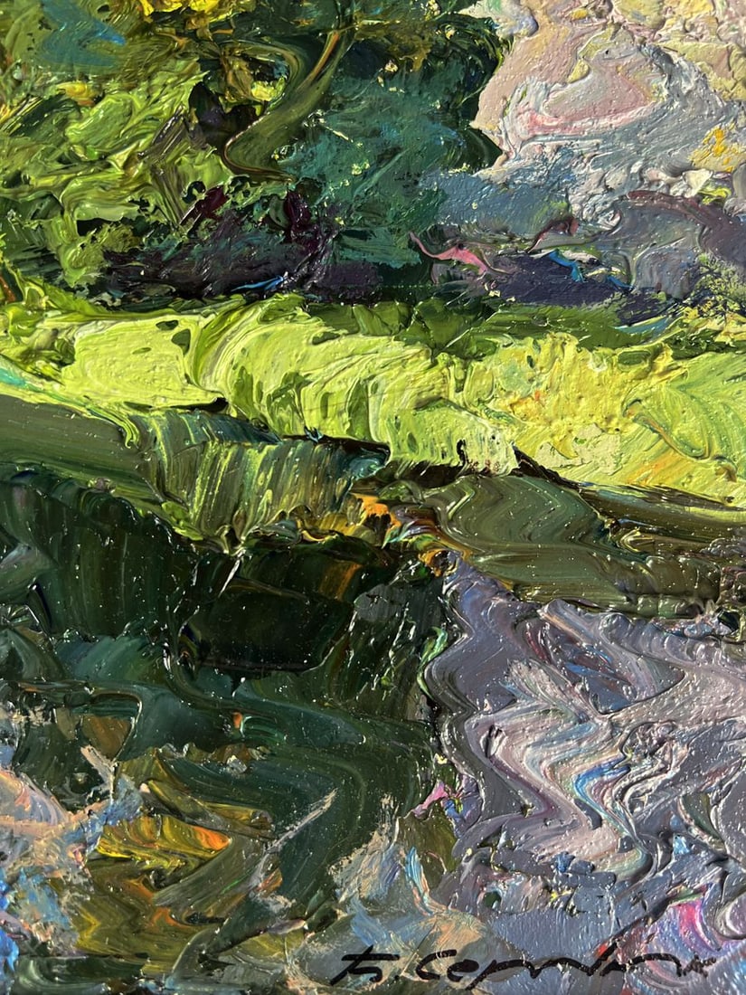 Oil painting Quiet daytime river Boris Serdyuk - 6