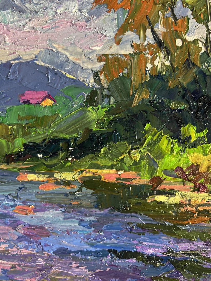 Oil painting A mountain river flows Boris Serdyuk - 10
