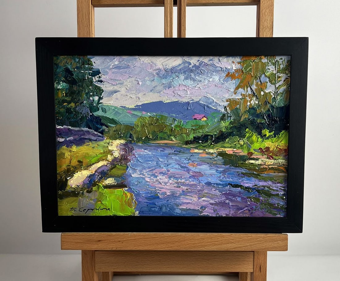 Oil painting A mountain river flows Boris Serdyuk (1 of 11)