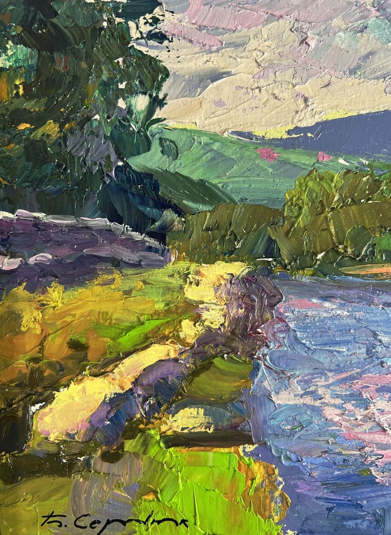 Oil painting A mountain river flows Boris Serdyuk - 5