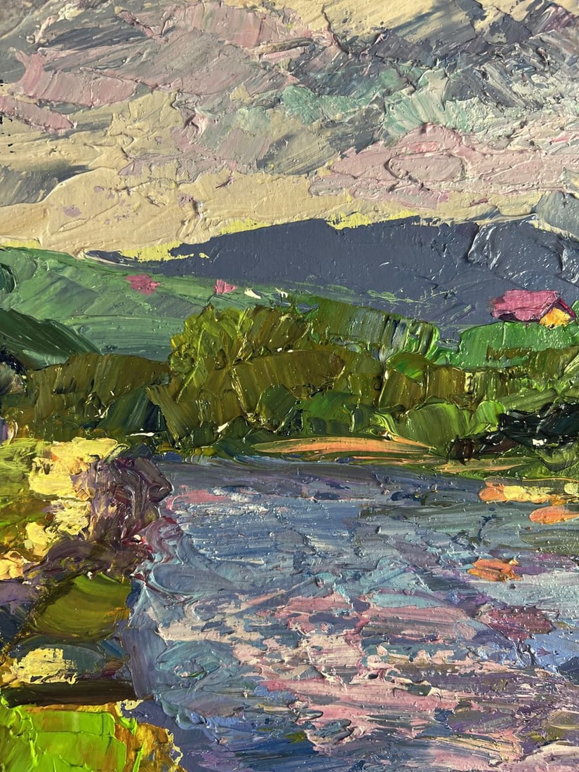 Oil painting A mountain river flows Boris Serdyuk - 6