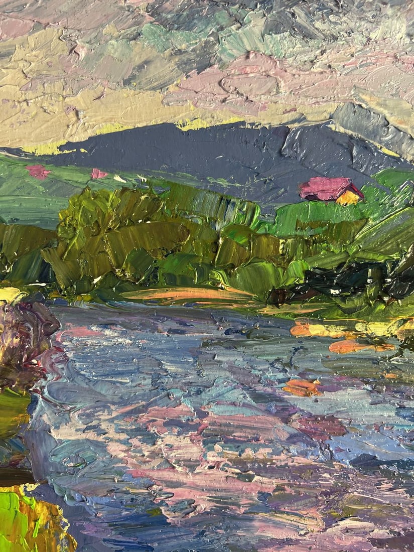 Oil painting A mountain river flows Boris Serdyuk - 7